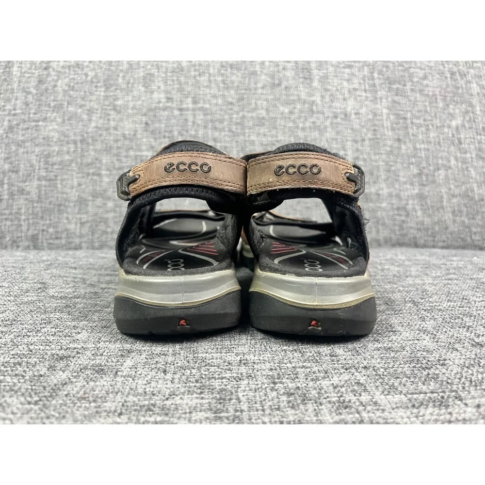 Ecco Yucatan Mens Sandals Bison Black Leather Sport Hiking 41 EU US 7 Outdoors